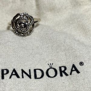Delicate shimmering pandora ring